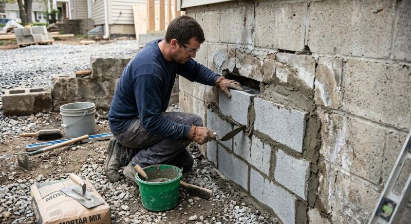Block Wall Repair in Fannin County, GA
