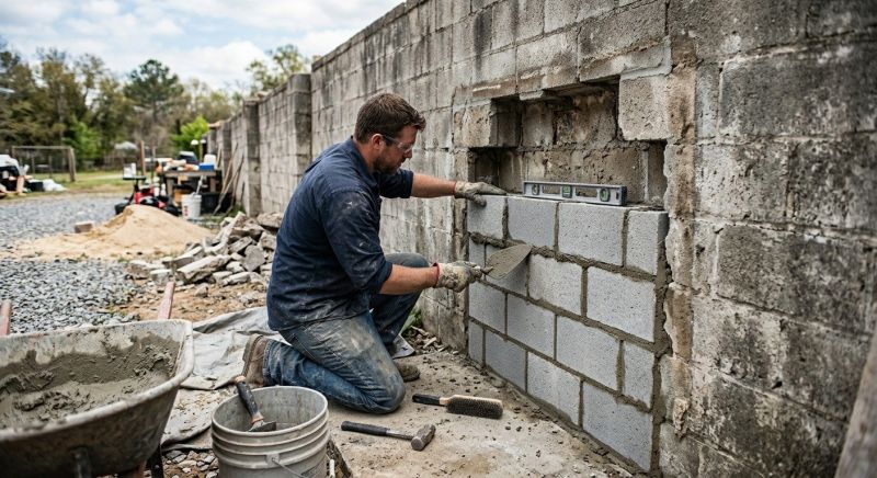 Block Wall Repair in Fannin County, GA