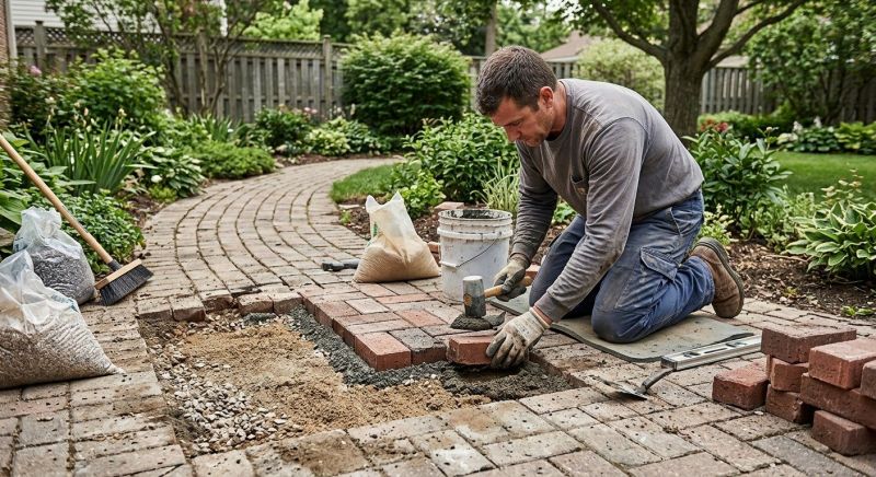 Brick Pathway Repair in Blue Ridge, GA