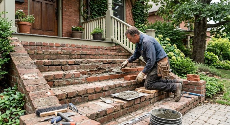 Brick Stairs Repair in Blue Ridge, GA