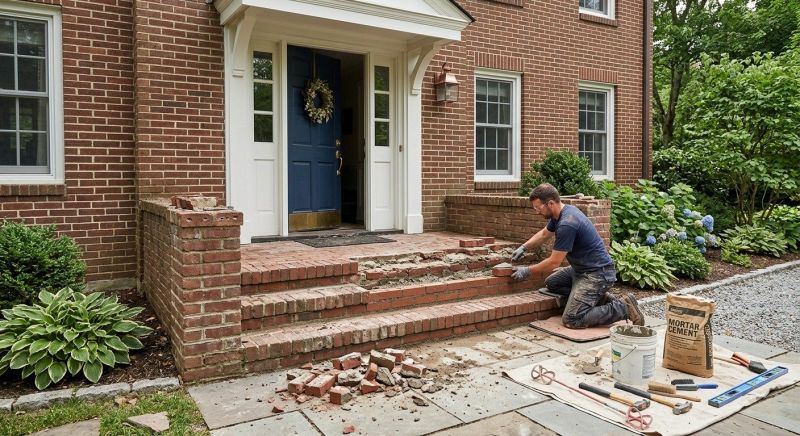 Brick Steps Repair in Blue Ridge, GA