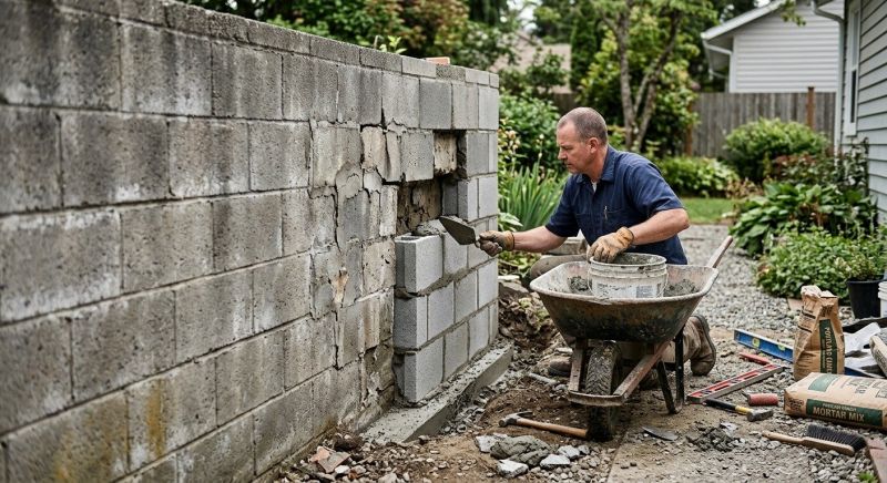 Cinder Block Repair in Blue Ridge, GA