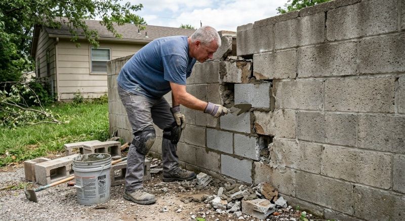 Concrete Block Repair in Morganton, GA