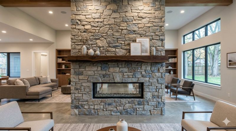 Stone Chimney Installation in Ellijay, GA