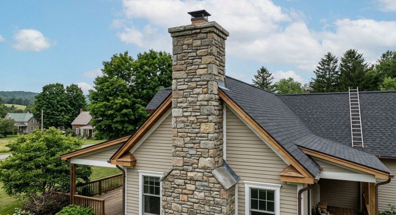 Stone Chimney Installation in Murphy, NC