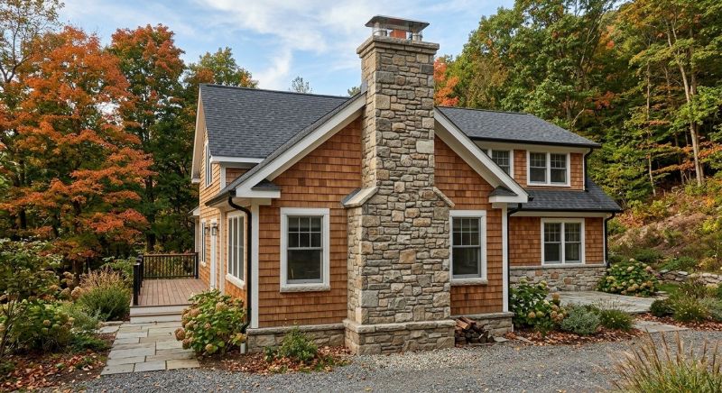 Stone Chimney Installation in Suches, GA