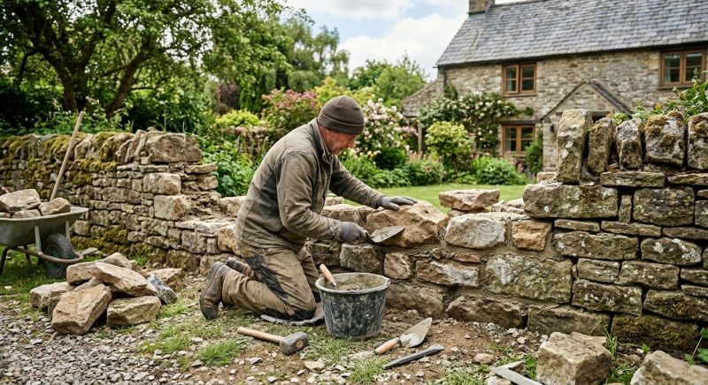 Stone Wall Repair in East Ellijay, GA