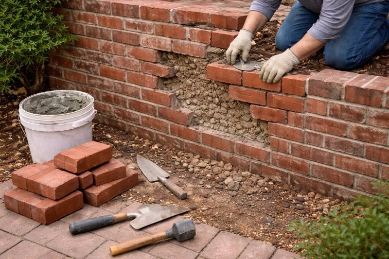 Stone Wall Repair in Morganton, GA